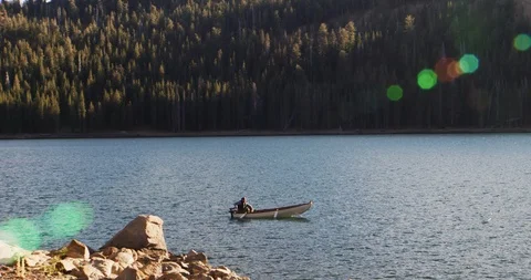 ManOnBoat2 Stock Footage 96033117