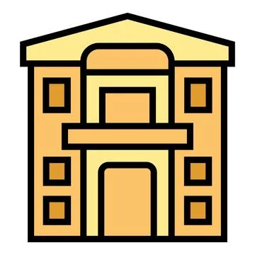 Manor house icon vector flat Stock Illustration