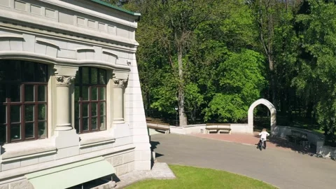 Manor-park Complex Gatowski-Poklevsky-Kozell Estate On Bank Of River Dobosna Vídeo Stock 189205990