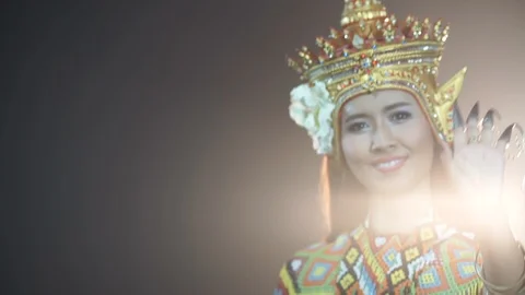 Manora dance is a traditional dance performance art of the South Stock Footage 126230178