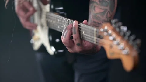 ManPlayingGuitarRock Stock Footage 171855261