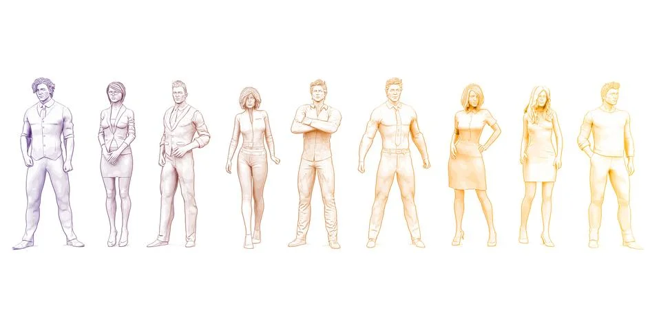 Manpower Services Stock Illustration