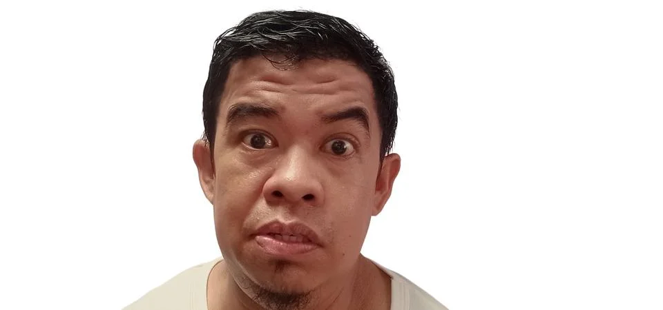 A man's annoyed expression Stock Photos
