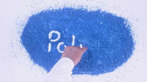 Man's arm writing in the blue particles the words Police Stock Footage 248537940