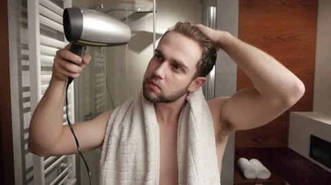 Man's bathroom routine Stock Footage 11846230