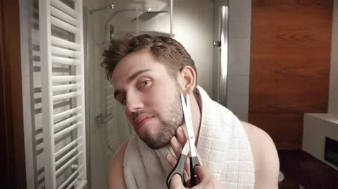 Man's bathroom routine Stock Footage 11847469