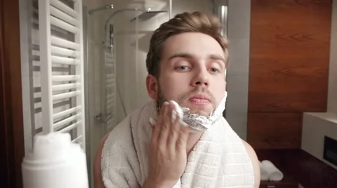 Man's bathroom routine Stock Footage 11847844