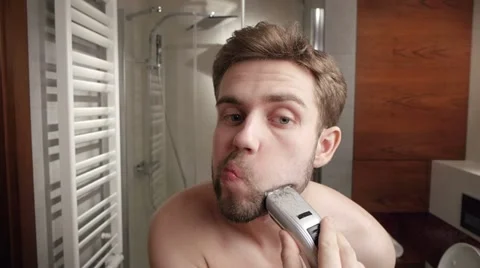 Man's bathroom routine Stock Footage 11847977