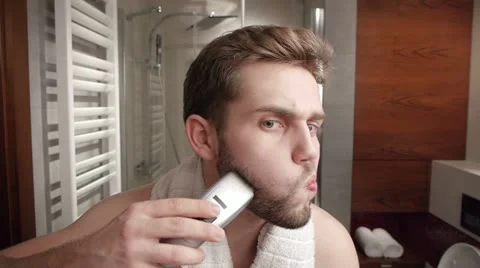 Man's bathroom routine Stock Footage 11848106