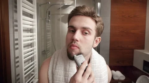 Man's bathroom routine Stock Footage 11848220