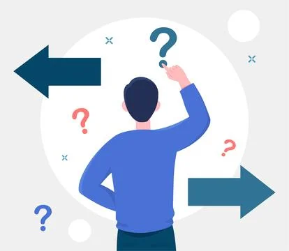 Mans choice concept Stock Illustration