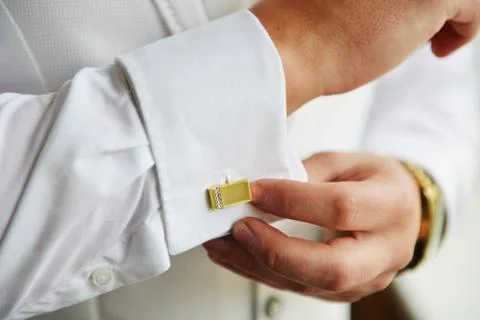 Man's cufflinks Foto stock