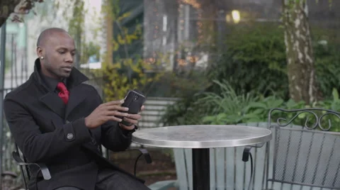 A man's date shows up at a cafe Stock-Footage 51780947