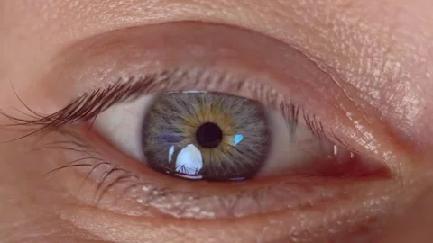 A man's eye with a beautiful blue iris in close-up Stock Footage 277876285