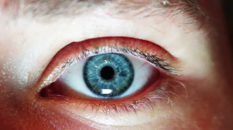 Man's Eyes Close-up Stock Footage