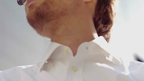 The Man's Face Stock Footage 126236613