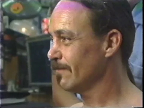 Man's Face as He Gets Tattoo Stock Footage 69527905