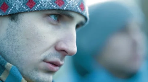 Man's face in profile Vídeo Stock 47599982