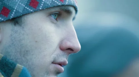 Man's face in profile Vídeo Stock 47600038