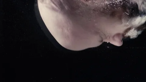 Man's face under water Video stock 73248658