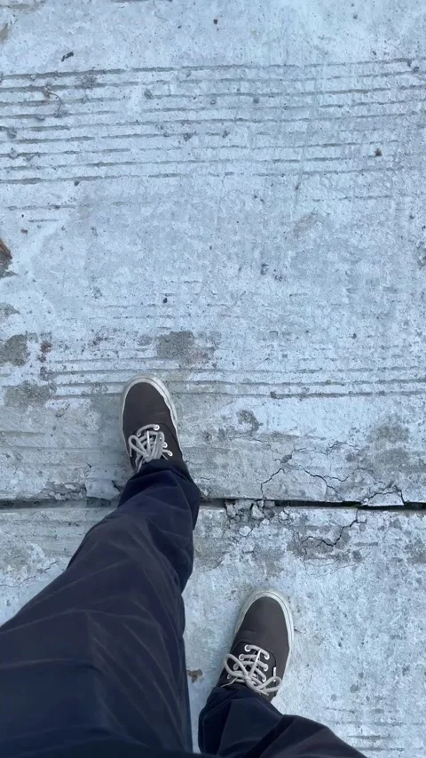 Man's footsteps Stock Footage 283571078