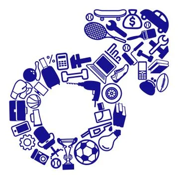 Man's gender symbol Stock Illustration