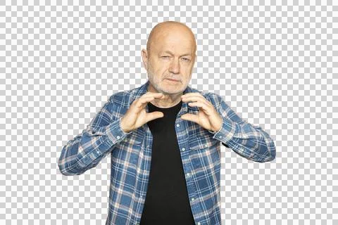 A man's gestures while speaking on Stock Photos