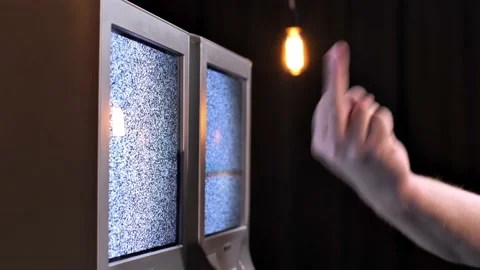 Man's hand appears in the frame, showing a gesture with the middle finger Stock Footage 219635400