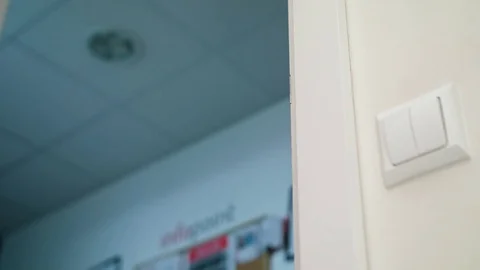 A Man's Hand Closing a Door Stock Footage 82646253