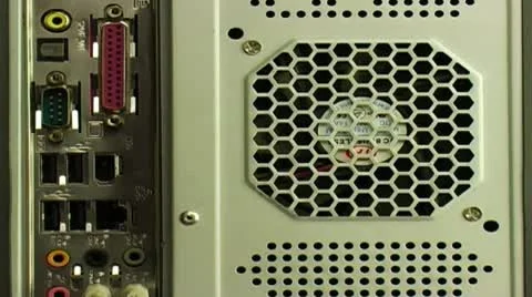 Man's hand connecting the computer to th... | Stock Video | Pond5