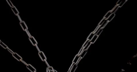 A Man's Hand Drops The Chains Stock Footage 170627562