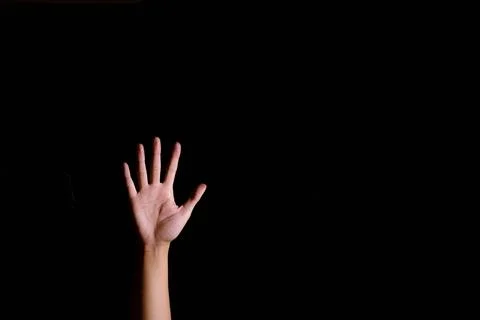 A man's hand with five fingers Stock Photos