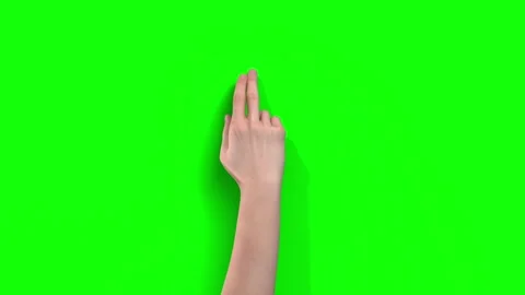 Man's hand gestures activate functions on a touchscreen. Green-screen anima.. Video stock 254263196