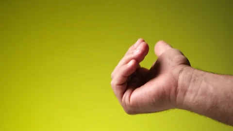 A man's hand gestures to another, saying come Stock Footage 316842797