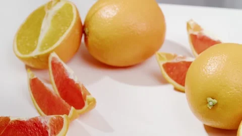 Mans Hand Grabbing Fresh Squeezed Orange Juice Slow Mo Stock Footage 330092068