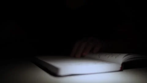 Mans Hand Holding a Pen While Writing on a Notebook. Journaling his thought.. Stock Footage 306069170