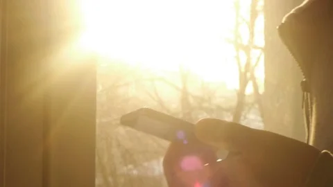 A man's hand holding smartphone Video stock 71472899