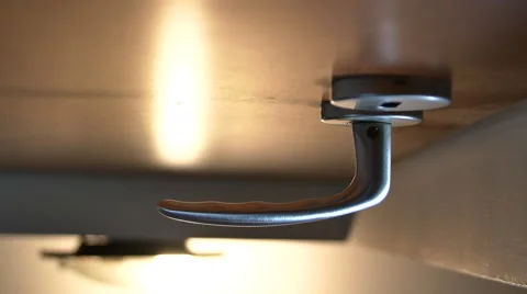 Man's Hand Knoking On A Door, Interior, Detail, Bellow Shot Stock Footage 65573806