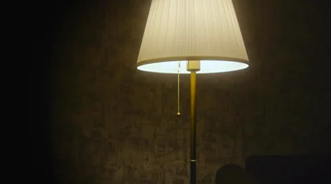Man's hand off the lamp Stock Footage 61109200
