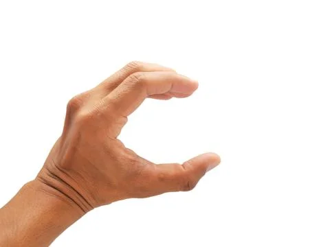 A man's hand is making a gesture Stock Photos