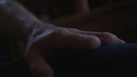 Mans hand with missing fingers Stock Footage 89342400