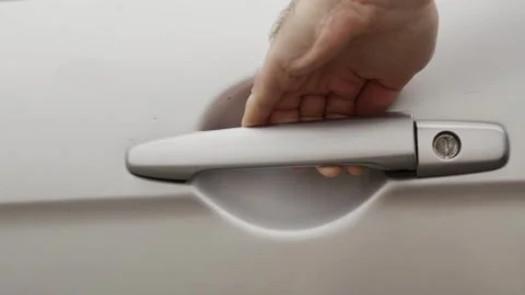 Man's hand opens the car door Stock Footage 252021027