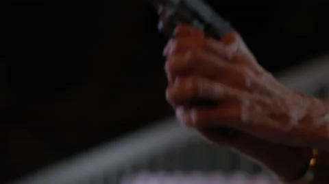 Man's hand practicing to shoot Stock Footage 67555535