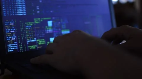 Man's hand programming a website code. website code program. Stock Footage 206039164