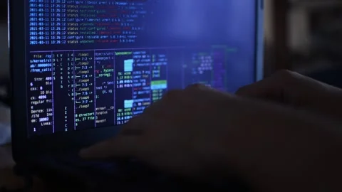 Man's hand programming a website code. website code program. Stock Footage 206039237