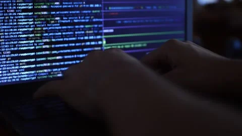 Man's hand programming a website code. website code program. Stock Footage 206039578