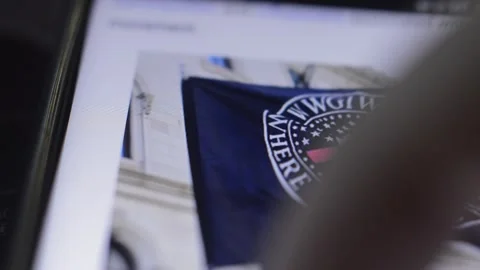 Man's hand scroll qanon wikipedia pages. Video stock 226955464