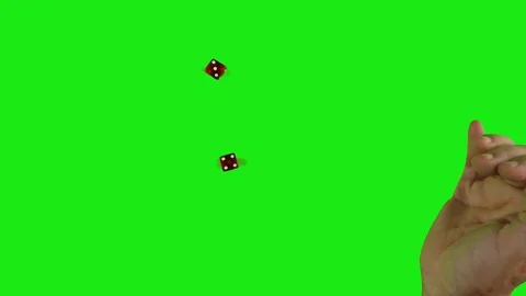 Man's hand shaking and rolling dice to both combinations of the number 7 Stock Footage 87768540