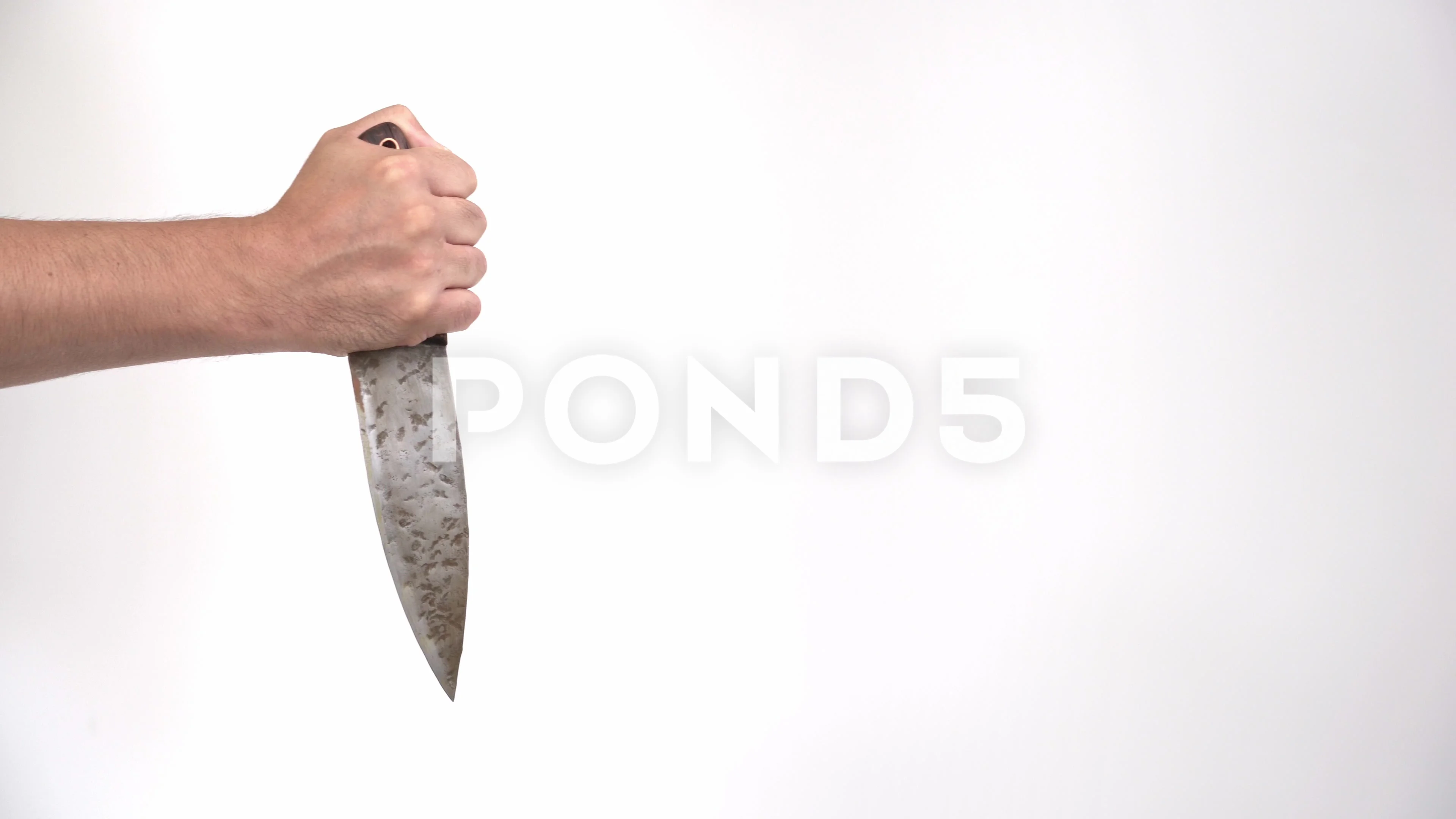 A Man S Hand Shows A Rusty Knife On A Wh Stock Video Pond5