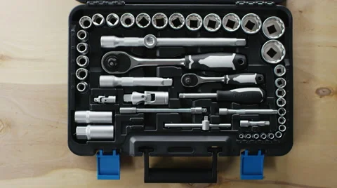 Man's hand take the tool from toolbox Stock Footage 62766290